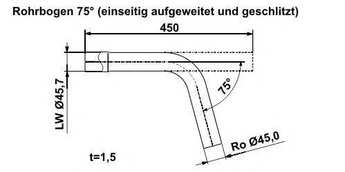 Труба выхлопного газа, универсальная ERNST 461436