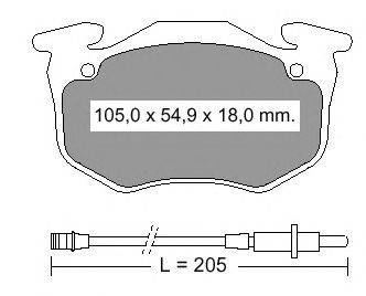 Комплект тормозных колодок, дисковый тормоз VEMA 20636