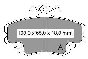 Комплект тормозных колодок, дисковый тормоз RENAULT 7711130071