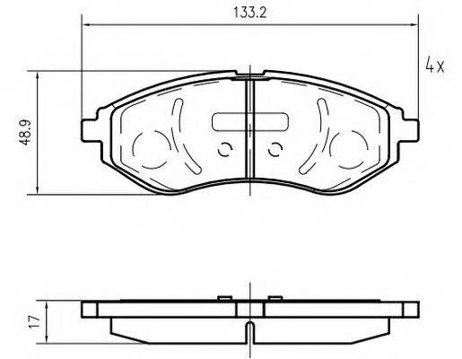 Комплект тормозных колодок, дисковый тормоз VEMA K421500