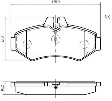 Комплект тормозных колодок, дисковый тормоз VEMA K621100