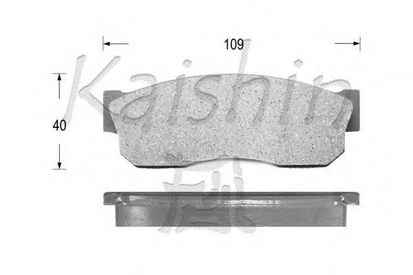 Комплект тормозных колодок, дисковый тормоз KAISHIN D1018