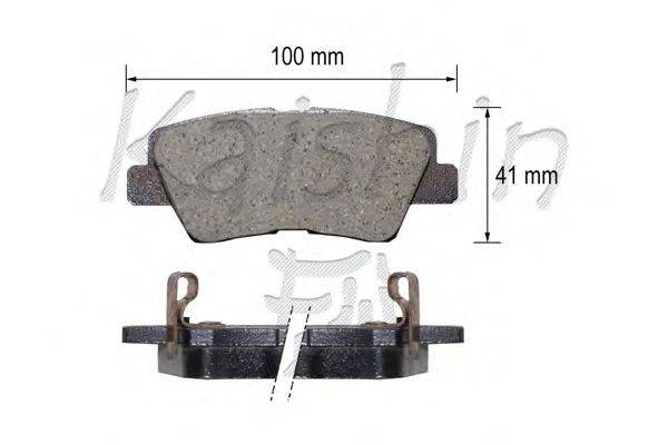 Комплект тормозных колодок, дисковый тормоз KAISHIN D11210