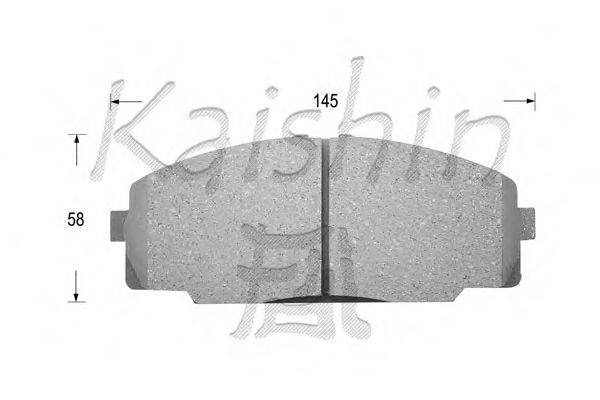 Комплект тормозных колодок, дисковый тормоз KAISHIN D2104