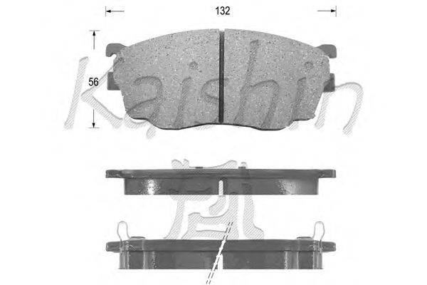 Комплект тормозных колодок, дисковый тормоз KAISHIN D3101