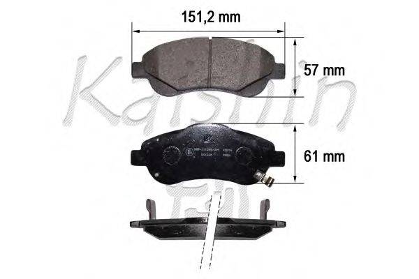Комплект тормозных колодок, дисковый тормоз KAISHIN D5156
