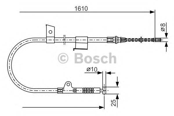 Трос, стояночная тормозная система BOSCH 1 987 477 399