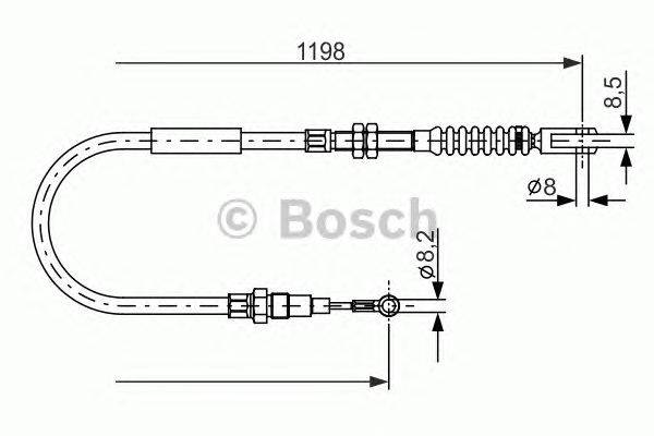 Трос, стояночная тормозная система BOSCH 1 987 477 873