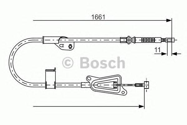 Трос, стояночная тормозная система BOSCH 1987477914