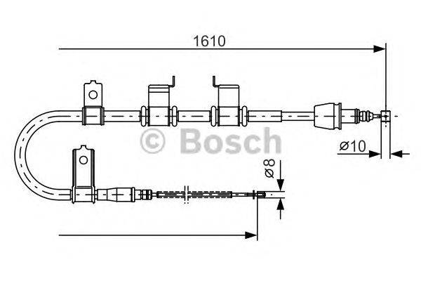 Трос, стояночная тормозная система BOSCH 1 987 482 070