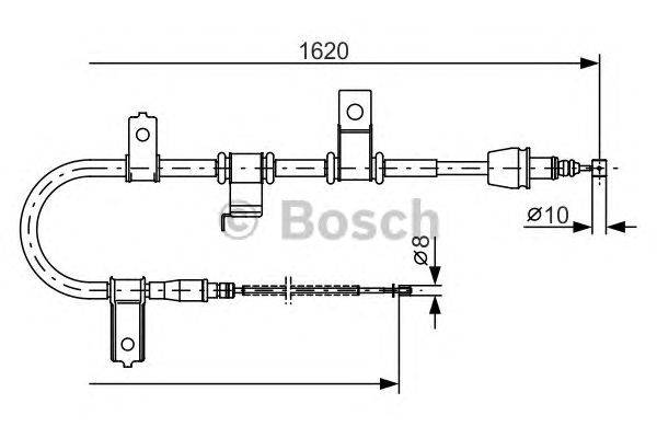 Трос, стояночная тормозная система BOSCH BC965