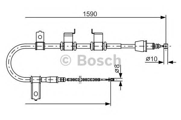 Трос, стояночная тормозная система BOSCH 1 987 482 072