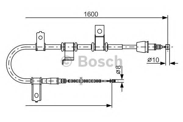 Трос, стояночная тормозная система BOSCH 1987482073