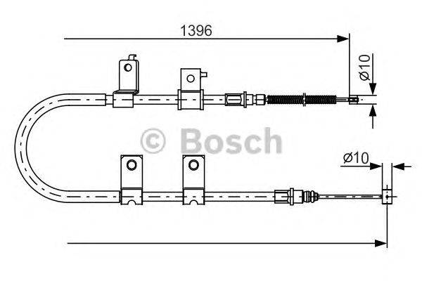Трос, стояночная тормозная система BOSCH 1 987 482 083