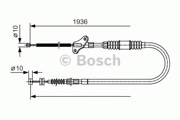 Трос, стояночная тормозная система BOSCH 1 987 482 110
