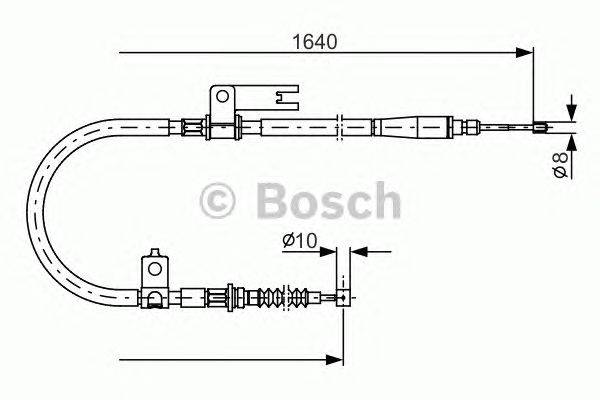 Трос, стояночная тормозная система HERTH+BUSS JAKOPARTS J19547