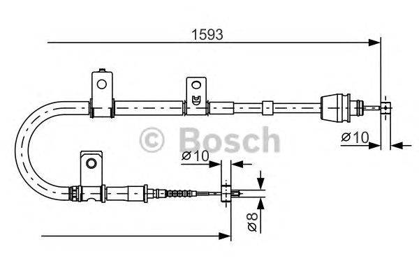 Трос, стояночная тормозная система HERTH+BUSS JAKOPARTS J19147