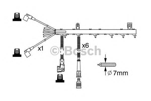 Комплект проводов зажигания BOSCH B364
