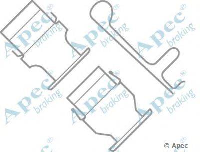 Комплектующие, тормозные колодки APEC braking KIT1002