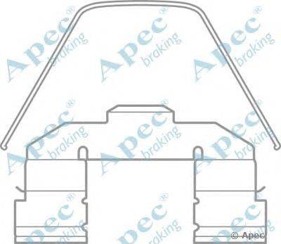 Комплектующие, тормозные колодки APEC braking KIT1009