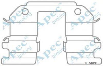 Комплектующие, тормозные колодки APEC braking KIT1019