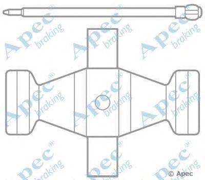 Комплектующие, тормозные колодки APEC braking KIT1022