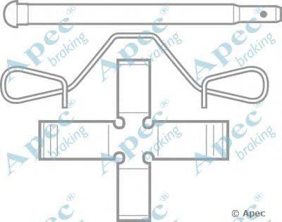Комплектующие, тормозные колодки APEC braking KIT207