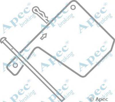 Комплектующие, тормозные колодки APEC braking KIT246