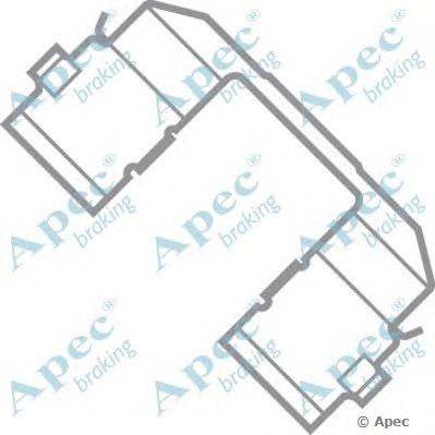 Комплектующие, тормозные колодки APEC braking KIT421