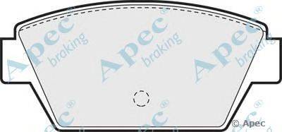 Комплект тормозных колодок, дисковый тормоз APEC braking PAD536