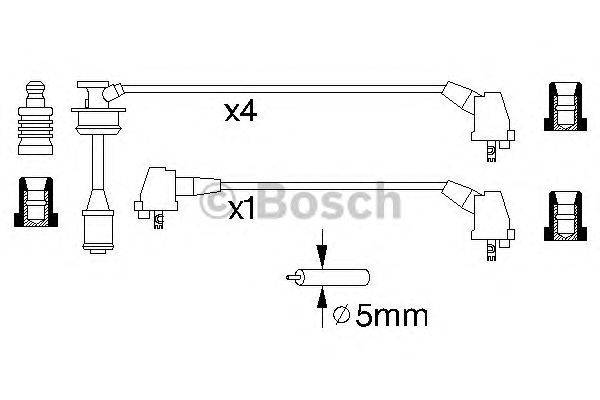 Комплект проводов зажигания BOSCH 0986356930