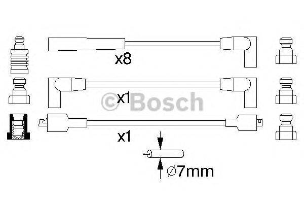 Комплект проводов зажигания BOSCH 0 986 357 118