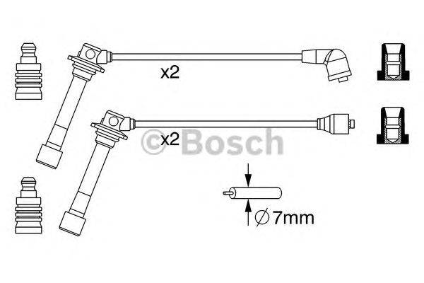 Комплект проводов зажигания BOSCH 0 986 357 241