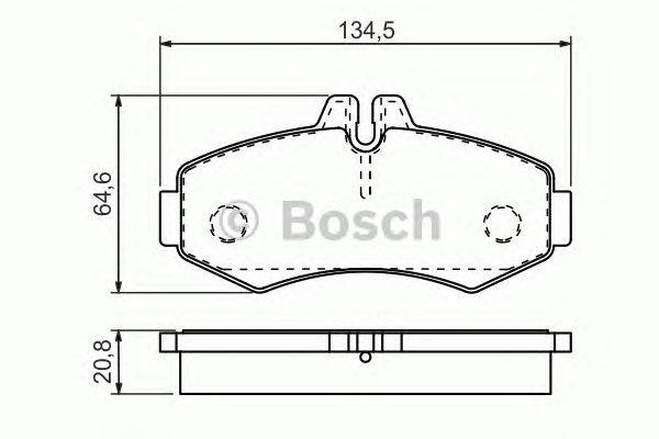 Комплект тормозных колодок, дисковый тормоз BOSCH 0986494451