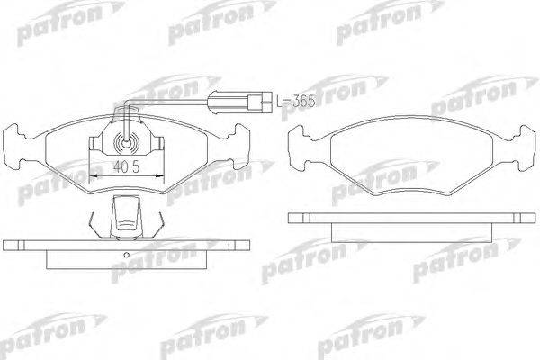 Комплект тормозных колодок, дисковый тормоз PATRON PBP912