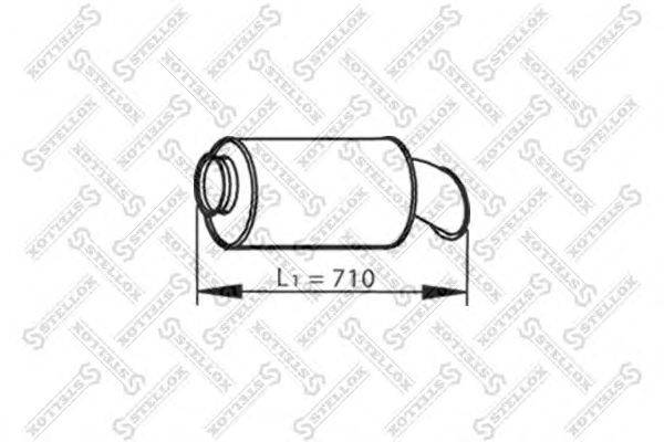 Средний / конечный глушитель ОГ STELLOX 82-03090-SX