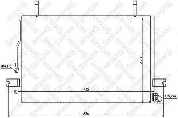 Конденсатор, кондиционер STELLOX 1045477SX