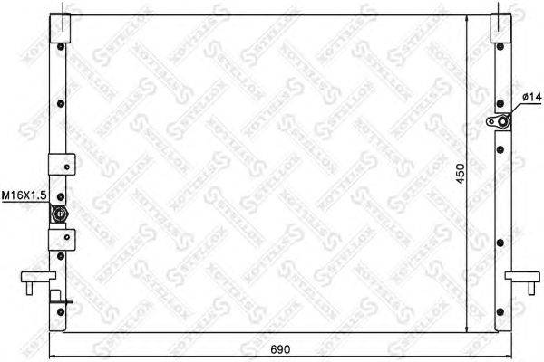 Конденсатор, кондиционер STELLOX 10-45540-SX