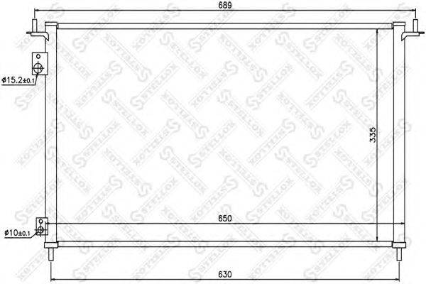 Конденсатор, кондиционер STELLOX 10-45620-SX