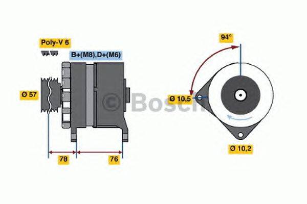 Генератор BOSCH 0986038310