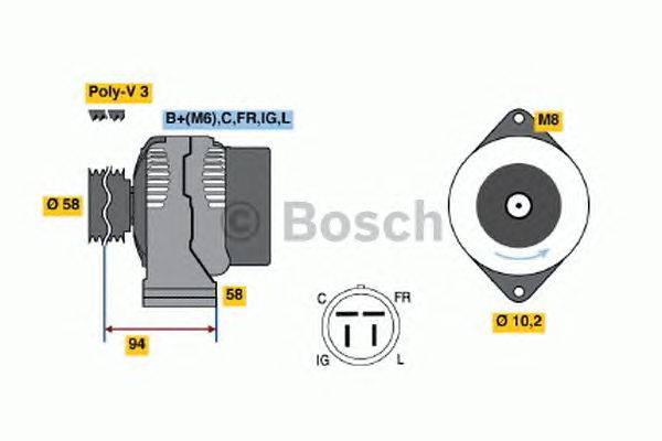 Генератор BOSCH 3855