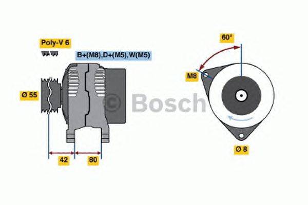 Генератор BOSCH 0 986 038 650