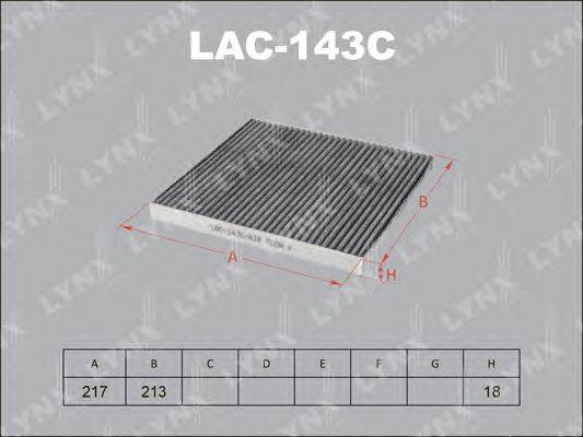 Фильтр, воздух во внутренном пространстве LYNXauto LAC-143C