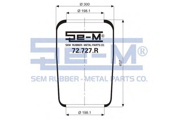 Кожух пневматической рессоры SEM LASTIK 72.727.R