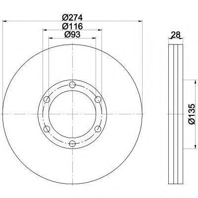 Тормозной диск HELLA PAGID 8DD 355 117-691