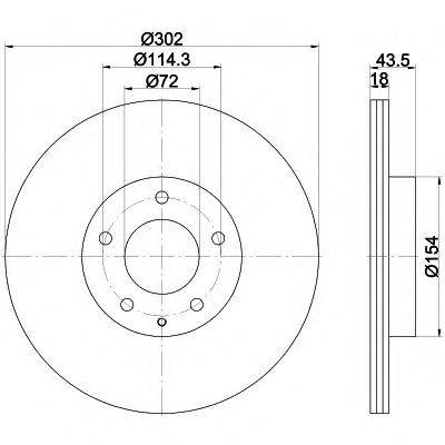 Тормозной диск HELLA PAGID 8DD 355 115-211