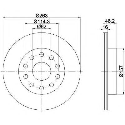 Тормозной диск HELLA PAGID 8DD355108711