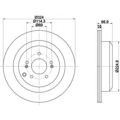 Тормозной диск HELLA PAGID 8DD 355 118-531