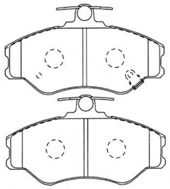 Комплект тормозных колодок, дисковый тормоз ASVA AKD-1118
