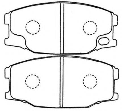 Комплект тормозных колодок, дисковый тормоз ASVA AKD-3407